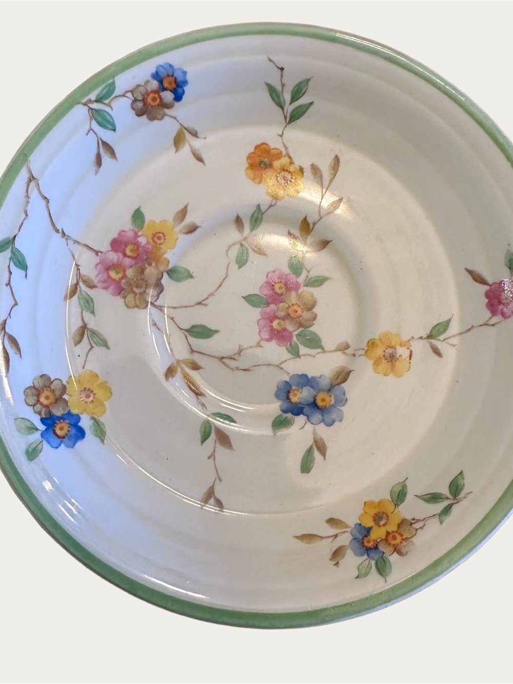 Grindley England Vintage China Art Deco Saucer 
Floral Patterned Ceramic Plate